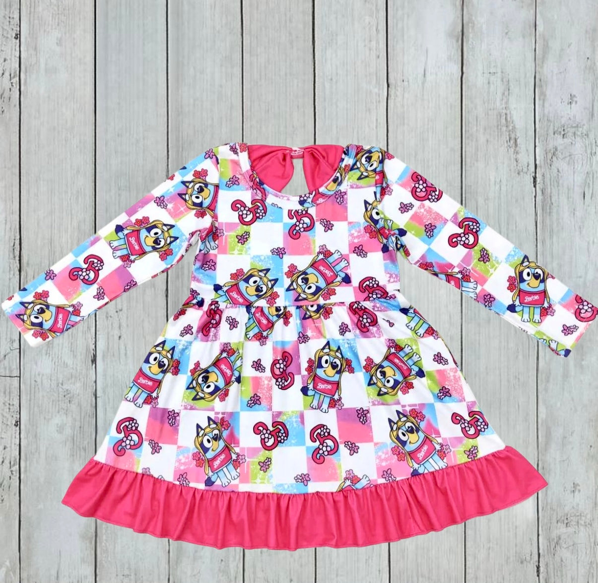 Girls Bluey Barbie Twirl Dress