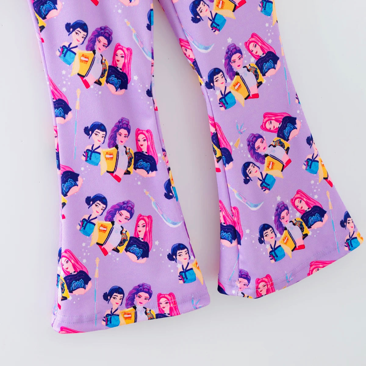 Girls Purple Demon Hunter Pants Set