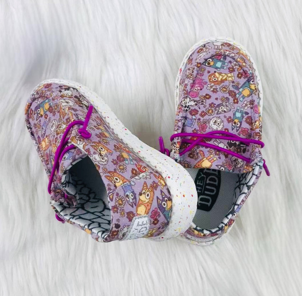 Girls Purple Bluey Shoes