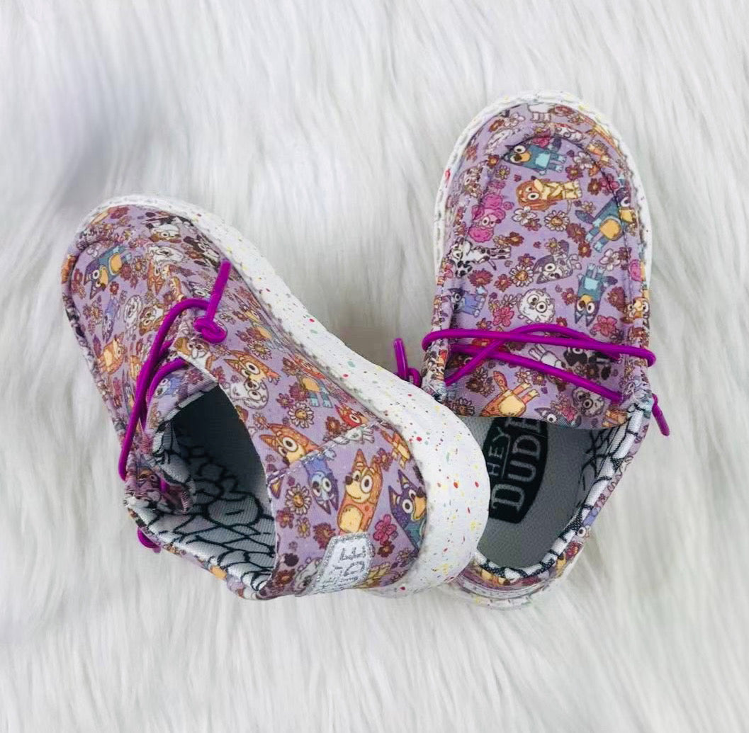 Girls Purple Bluey Shoes