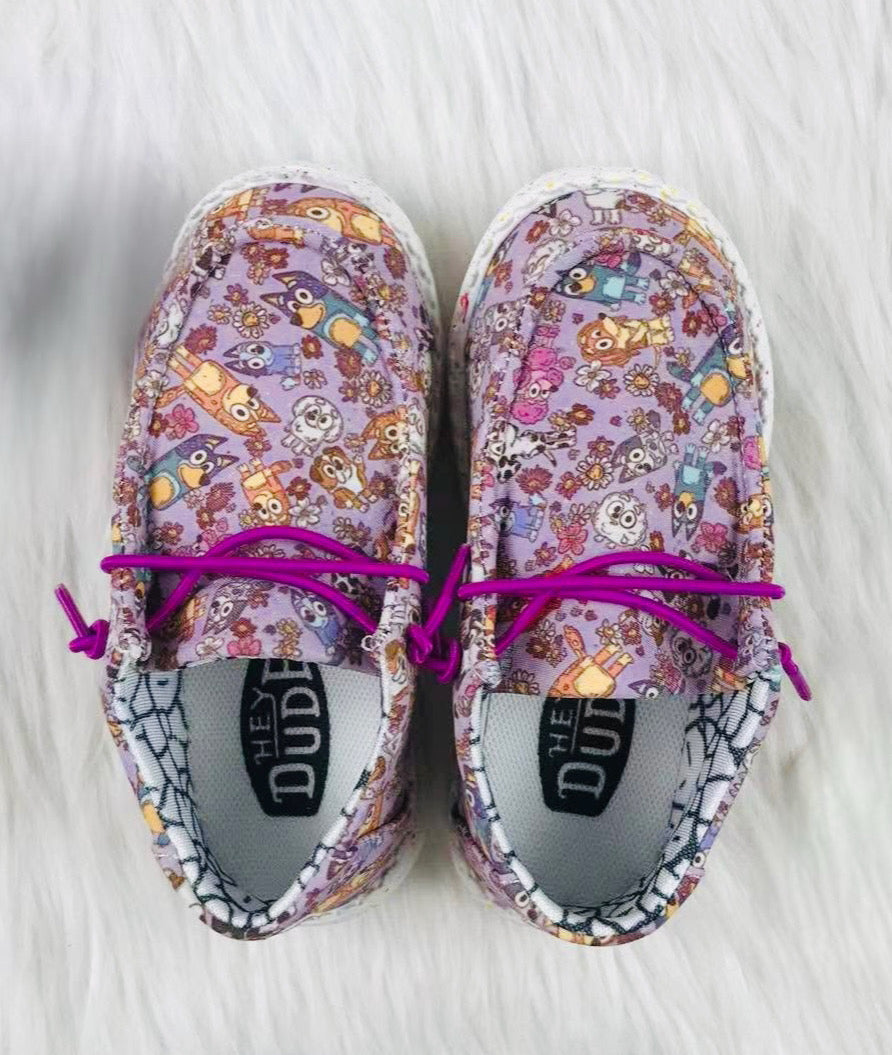 Girls Purple Bluey Shoes