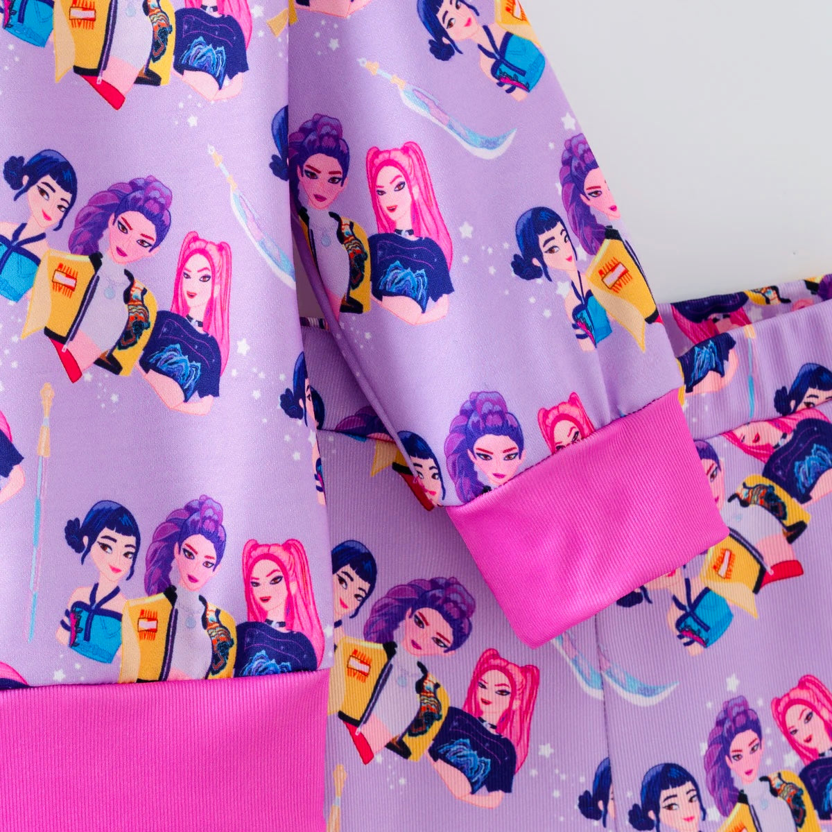 Girls Purple Demon Hunter Pants Set
