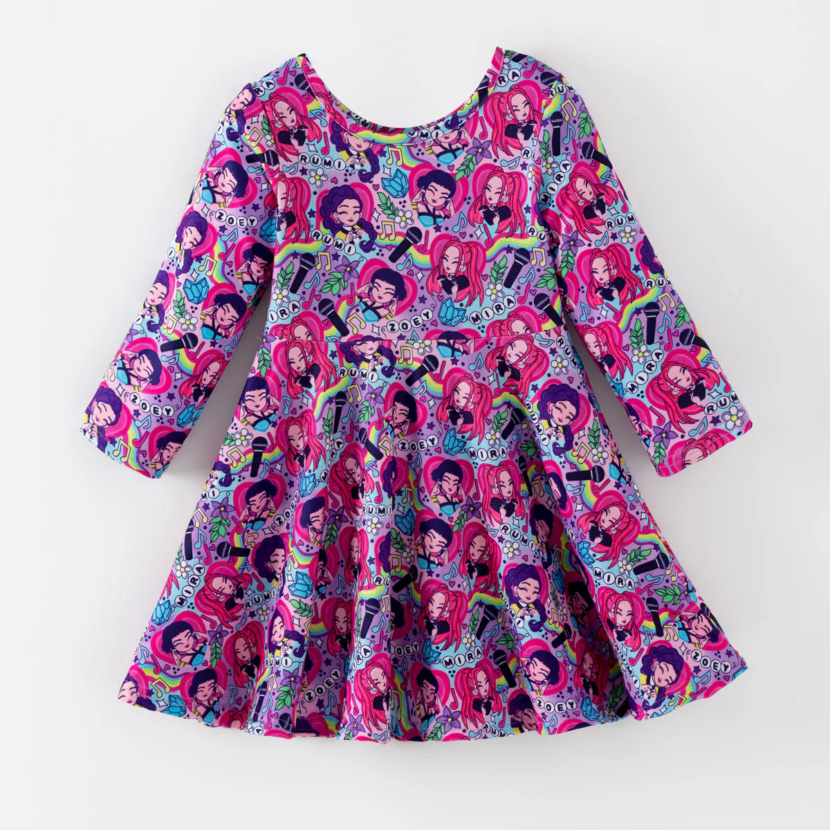 Girls Long Sleeve Demon Hunters Dress