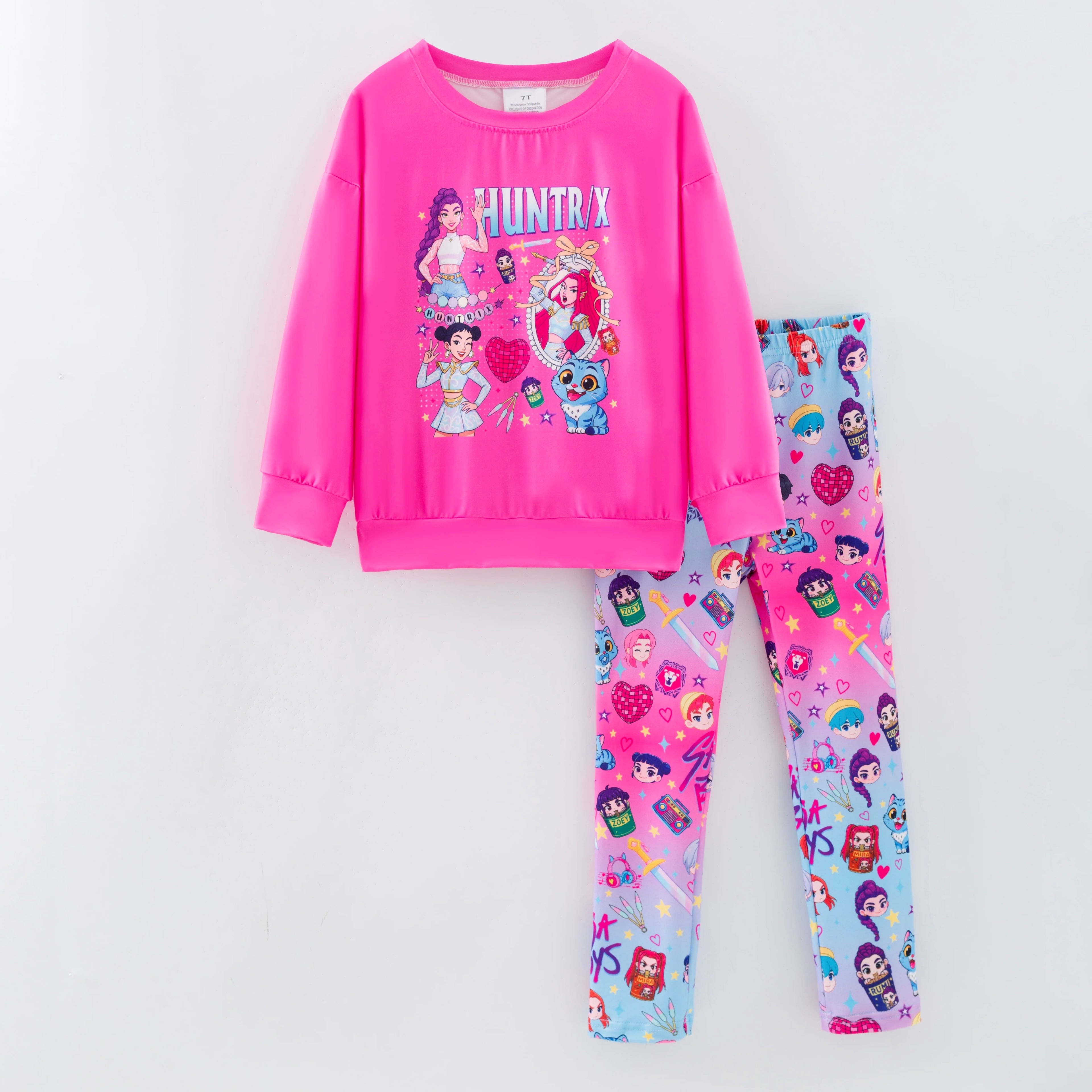 Girls Pink Huntrix Pants Set