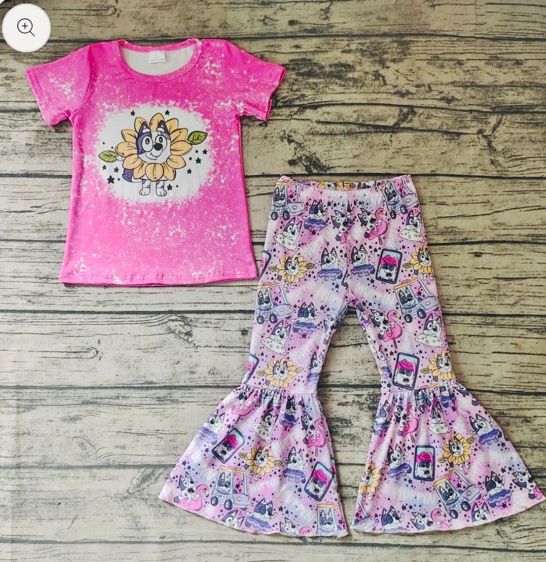 Girls Sunflower Muffin Belle Bottoms Set
