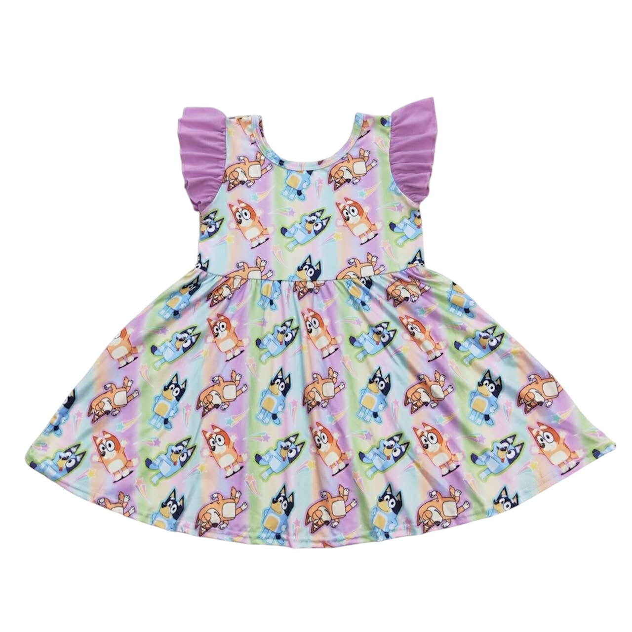 Girls Bluey Tie Dye Dress